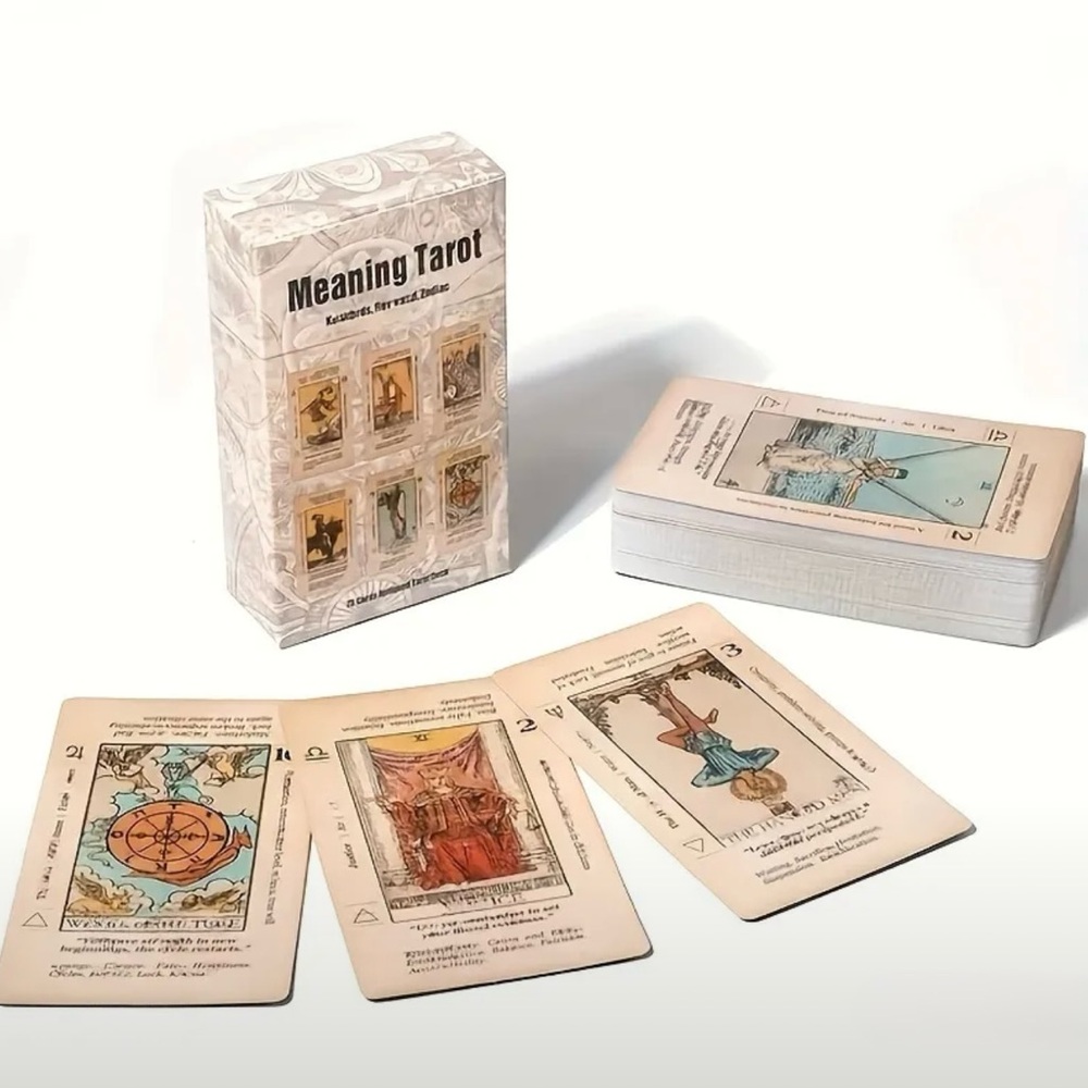 Meaning Tarot Antiqued Style card deck